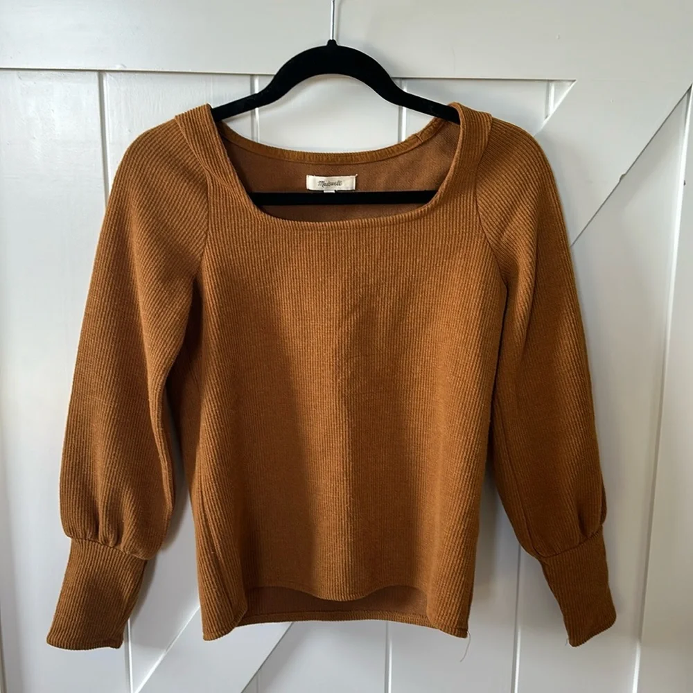 Madewell ottoman sqaure neck in autumn - Picture 3 of 16